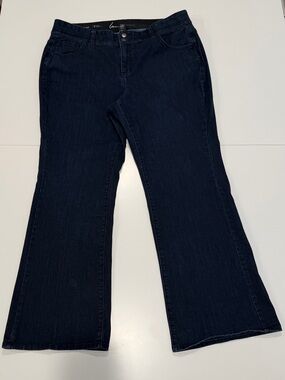Lane Bryant Tighter Tummy Flare Jeans Size 20 Regular Dark Wash Plus